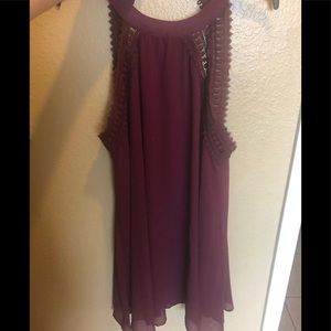 Maroon boutique backless dress